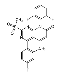 8-(2,6-Difluoro-phenyl)-4-(4-fluoro-2-methyl-phenyl)-2-methanesulfonyl-8H-pyrido[2,3-d]pyrimidin-7-one 444605-93-0