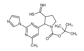 tert-butyl 3-carbamothioyl-2-(2-imidazol-1-yl-6-methylpyrimidin-4-yl)pyrrolidine-1-carboxylate 888314-75-8