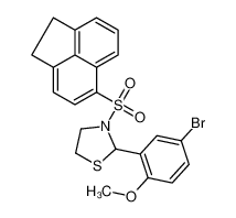 2-(5-溴-2-甲氧基苯基)-3-(1,2-二氢-5-乙酰基e萘基烯基磺酰基)-1,3-噻唑烷