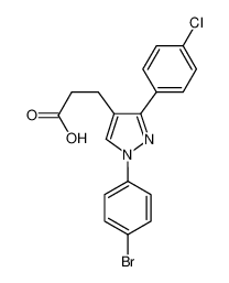 3-[1-(4-bromophenyl)-3-(4-chlorophenyl)pyrazol-4-yl]propanoic acid 870704-03-3