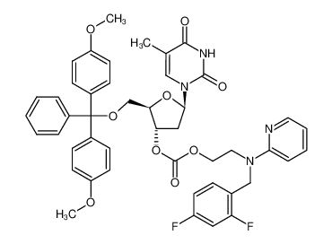 1355647-83-4 spectrum, (2R,3S,5R)-2-((bis(4-methoxyphenyl)(phenyl)methoxy)methyl)-5-(5-methyl-2,4-dioxo-3,4-dihydropyrimidin-1(2H)-yl)tetrahydrofuran-3-yl (2-((2,4-difluorobenzyl)(pyridin-2-yl)amino)ethyl) carbonate