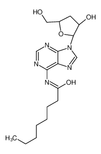 N-[9-[(2R,5S)-3-hydroxy-5-(hydroxymethyl)oxolan-2-yl]purin-6-yl]octanamide 77378-05-3