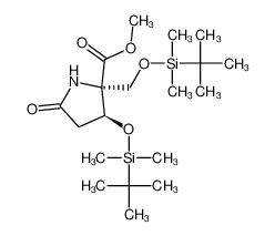 1334589-99-9 (2R,3S)-methyl 3-(tert-butyldimethylsilyloxy)-2-((tert-butyl-dimethylsilyloxy)methyl)-5-oxopyrrolidine-2-carboxylate