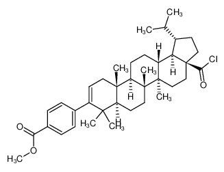 1361476-23-4 methyl 4-((1S,3aS,5aR,5bR,7aR,11aS,11bR,13aR,13bR)-3a-(chlorocarbonyl)-1-isopropyl-5a,5b,8,8,11a-pentamethyl-2,3,3a,4,5,5a,5b,6,7,7a,8,11,11a,11b,12,13,13a,13b-octadecahydro-1H-cyclopenta[a]chrysen-9-yl)benzoate