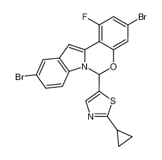 1620545-75-6 spectrum, 3,10-dibromo-6-(2-cyclopropyl-1,3-thiazol-5-yl)-1-fluoro-6H-indolo[1,2-c][1,3]benzoxazine