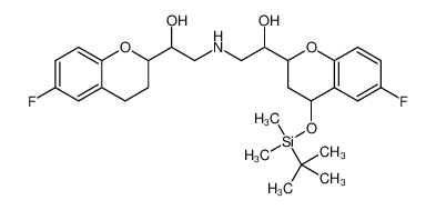 2-[[2-[4-[tert-butyl(dimethyl)silyl]oxy-6-fluoro-3,4-dihydro-2H-chromen-2-yl]-2-hydroxyethyl]amino]-1-(6-fluoro-3,4-dihydro-2H-chromen-2-yl)ethanol 1287115-86-9