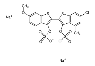 disodium,[6-chloro-2-(6-methoxy-3-sulfonatooxy-1-benzothiophen-2-yl)-4-methyl-1-benzothiophen-3-yl] sulfate 10126-92-8