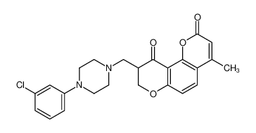 78808-06-7 9-[[4-(3-chlorophenyl)piperazin-1-yl]methyl]-4-methyl-8,9-dihydropyrano[2,3-f]chromene-2,10-dione