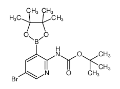 tert-butyl N-[5-bromo-3-(4,4,5,5-tetramethyl-1,3,2-dioxaborolan-2-yl)pyridin-2-yl]carbamate 1263142-42-2