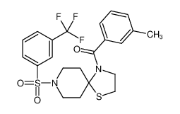 5959-80-8 (3-methylphenyl)-[8-[3-(trifluoromethyl)phenyl]sulfonyl-1-thia-4,8-diazaspiro[4.5]decan-4-yl]methanone