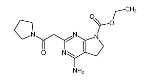 106727-68-8 ethyl 4-amino-2-(2-oxo-2-(pyrrolidin-1-yl)ethyl)-5H-pyrrolo[2,3-d]pyrimidine-7(6H)-carboxylate