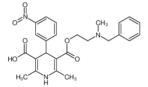 5-[2-[benzyl(methyl)amino]ethoxycarbonyl]-2,6-dimethyl-4-(3-nitrophenyl)-1,4-dihydropyridine-3-carboxylic acid