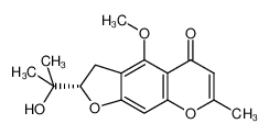 (2S)-2-(2-hydroxypropan-2-yl)-4-methoxy-7-methyl-2,3-dihydrofuro[3,2-g]chromen-5-one 80681-42-1