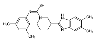 3-(5,6-Dimethyl-1H-benzimidazol-2-yl)-N-(3,5-dimethylphenyl)-1-π peridinecarbothioamide 606089-46-7