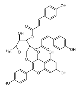 [(2S,3R,4R,5S,6S)-2-[5,7-dihydroxy-2-(4-hydroxyphenyl)-4-oxochromen-3-yl]oxy-5-hydroxy-3-[(E)-3-(4-hydroxyphenyl)prop-2-enoyl]oxy-6-methyloxan-4-yl] (E)-3-(4-hydroxyphenyl)prop-2-enoate 133740-25-7