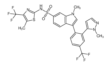 1423161-12-9 structure, C25H19F6N5O2S2