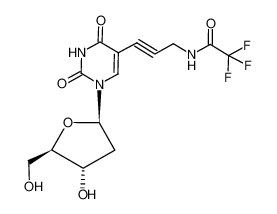 2,2,2-Trifluoro-N-{3-[1-((4S,5R)-4-hydroxy-5-hydroxymethyl-tetrahydro-furan-2-yl)-2,4-dioxo-1,2,3,4-tetrahydro-pyrimidin-5-yl]-prop-2-ynyl}-acetamide 115899-40-6