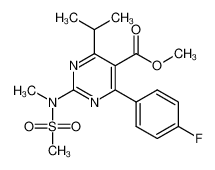 289042-11-1 spectrum, Methyl 4-(4-fluorophenyl)-6-isopropyl-2-[(N-methyl-N-methylsulfonyl)amino]pyrimidine-5-carboxylate