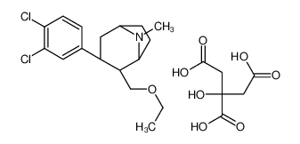 (1S,3S,4R,5R)-3-(3,4-dichlorophenyl)-4-(ethoxymethyl)-8-methyl-8-azabicyclo[3.2.1]octane,2-hydroxypropane-1,2,3-tricarboxylic acid