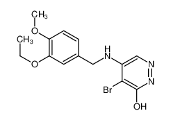 4-溴-5-[(3-乙氧基-4-甲氧基苯基)甲基氨基]-2H-哒嗪-3-酮