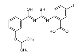 5-碘-2-{[(3-异丙氧基苯甲酰基)硫代氨基甲酰]氨基}苯甲酸图片