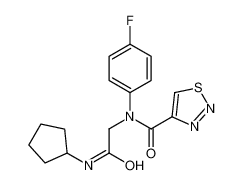 N-[2-(Cyclopentylamino)-2-oxoethyl]-N-(4-fluorophenyl)-1,2,3-thia diazole-4-carboxamide 606115-31-5