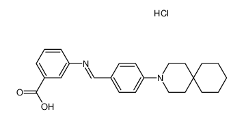 3-[[4-(3-azaspiro[5.5]undecan-3-yl)phenyl]methylideneamino]benzoic acid,hydrochloride 52764-81-5