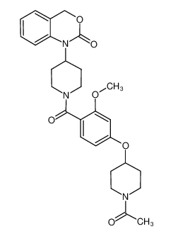 1-[1-[4-(1-acetylpiperidin-4-yl)oxy-2-methoxybenzoyl]piperidin-4-yl]-4H-3,1-benzoxazin-2-one 162042-44-6