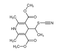dimethyl 2,6-dimethyl-4-(1-thiocyanatoethyl)-1,4-dihydropyridine-3,5-dicarboxylate 69891-54-9