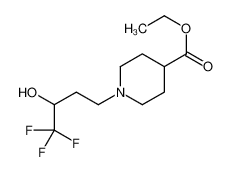 ethyl 1-(4,4,4-trifluoro-3-hydroxybutyl)piperidine-4-carboxylate 215657-77-5