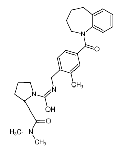 (2S)-2-N,2-N-dimethyl-1-N-[[2-methyl-4-(2,3,4,5-tetrahydro-1-benzazepine-1-carbonyl)phenyl]methyl]pyrrolidine-1,2-dicarboxamide 347887-36-9