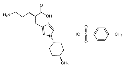 (2S)-5-amino-2-{[1-(trans-4-methylcyclohexyl)-1H-imidazol-4-yl]methyl}valeric acid p-toluenesulfonate salt 1335138-89-0