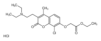 乙基({8-氯-3-[2-(二乙基氨基)乙基]-4-甲基-2-氧代-2H-苯并吡喃-7-基}氧基)乙酸酯盐酸盐(1:1)