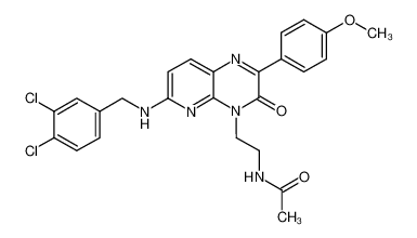 N-[2-(6-{[(3,4-dichloro-phenyl)methyl]amino}-2-(4-methoxyphenyl)-3-oxo-4-hydropyridino[2,3-b]pyrazin-4-yl)ethyl]acetamide 1018674-83-3