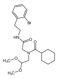 406954-88-9 N-(2,2-dimethoxyethyl)-N-(2-oxo-2-(2-(2-bromophenyl)ethylamino)ethyl)cyclohexanecarboxamide