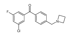 [4-(azetidin-1-ylmethyl)phenyl]-(3-chloro-5-fluorophenyl)methanone 898756-91-7