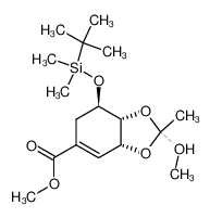 88400-32-2 spectrum, (3aR,7R,7aR)-7-(tert-Butyl-dimethyl-silanyloxy)-2-methoxy-2-methyl-3a,6,7,7a-tetrahydro-benzo[1,3]dioxole-5-carboxylic acid methyl ester