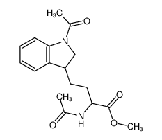 123552-81-8 methyl 2-acetylamino-4-(N-acetyl-2,3-dihydro-3-indolyl)butyrate