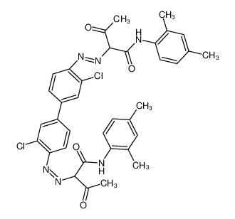 2-[[2-chloro-4-[3-chloro-4-[[1-(2,4-dimethylanilino)-1,3-dioxobutan-2-yl]diazenyl]phenyl]phenyl]diazenyl]-N-(2,4-dimethylphenyl)-3-oxobutanamide 5102-83-0