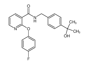 2-(4-fluorophenoxy)-N-[4-(1-hydroxy-1-methylethyl)benzyl]nicotinamide