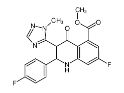 methyl 7-fluoro-2-(4-fluorophenyl)-3-(1-methyl-1H-1,2,4-triazol-5-yl)-4-oxo-1,2,3,4-tetrahydroquinoline-5-carboxylate