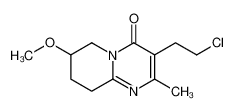 3-(2-chloroethyl)-7-methoxy-2-methyl-6,7,8,9-tetrahydropyrido[1,2-a]pyrimidin-4-one 130049-80-8