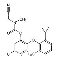 6-chloro-3-(2-cyclopropyl-6-methylphenoxy)-4-pyridazinyl  cyanomethyl(methyl)carbamate 499234-24-1