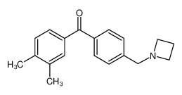 [4-(azetidin-1-ylmethyl)phenyl]-(3,4-dimethylphenyl)methanone 898756-69-9