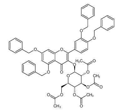 1332833-26-7 spectrum, (2R,3R,4S,5R,6S)-2-(acetoxymethyl)-6-((5,7-bis(benzyloxy)-2-(3,4-bis(benzyloxy)phenyl)-4-oxo-4H-chromen-3-yl)oxy)tetrahydro-2H-pyran-3,4,5-triyl triacetate