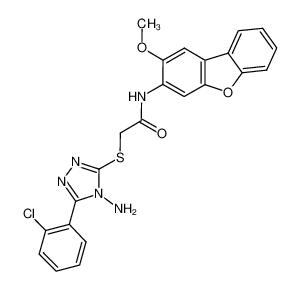 Acetamide, 2-[[4-amino-5-(2-chlorophenyl)-4H-1,2,4-triazol-3-yl]thio]-N-(2-methoxy-3-dibenzofuranyl)- (9CI) 578756-90-8