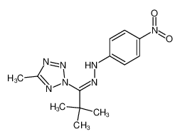 N-[2,2-Dimethyl-1-(5-methyl-tetrazol-2-yl)-prop-(Z)-ylidene]-N'-(4-nitro-phenyl)-hydrazine 114065-05-3