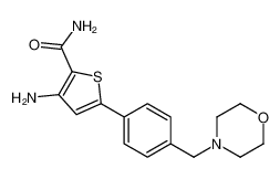 3-Amino-5-[4-(morpholin-4-ylmethyl)phenyl]thiophene-2-carboxamide 494772-87-1