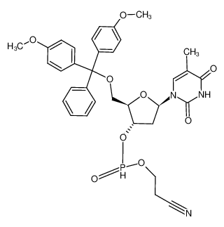 102987-83-7 5'-O-(4,4'-dimethoxytrityl)thymidine-3'-O-(2-cyanoethyl) H-phosphonate