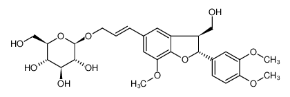 (2E)-3-[(2R,3S)-2-(3,4-Dimethoxyphenyl)-3-(hydroxymethyl)-7-metho xy-2,3-dihydro-1-benzofuran-5-yl]-2-propen-1-yl β-D-glucopyranosi de 175556-08-8